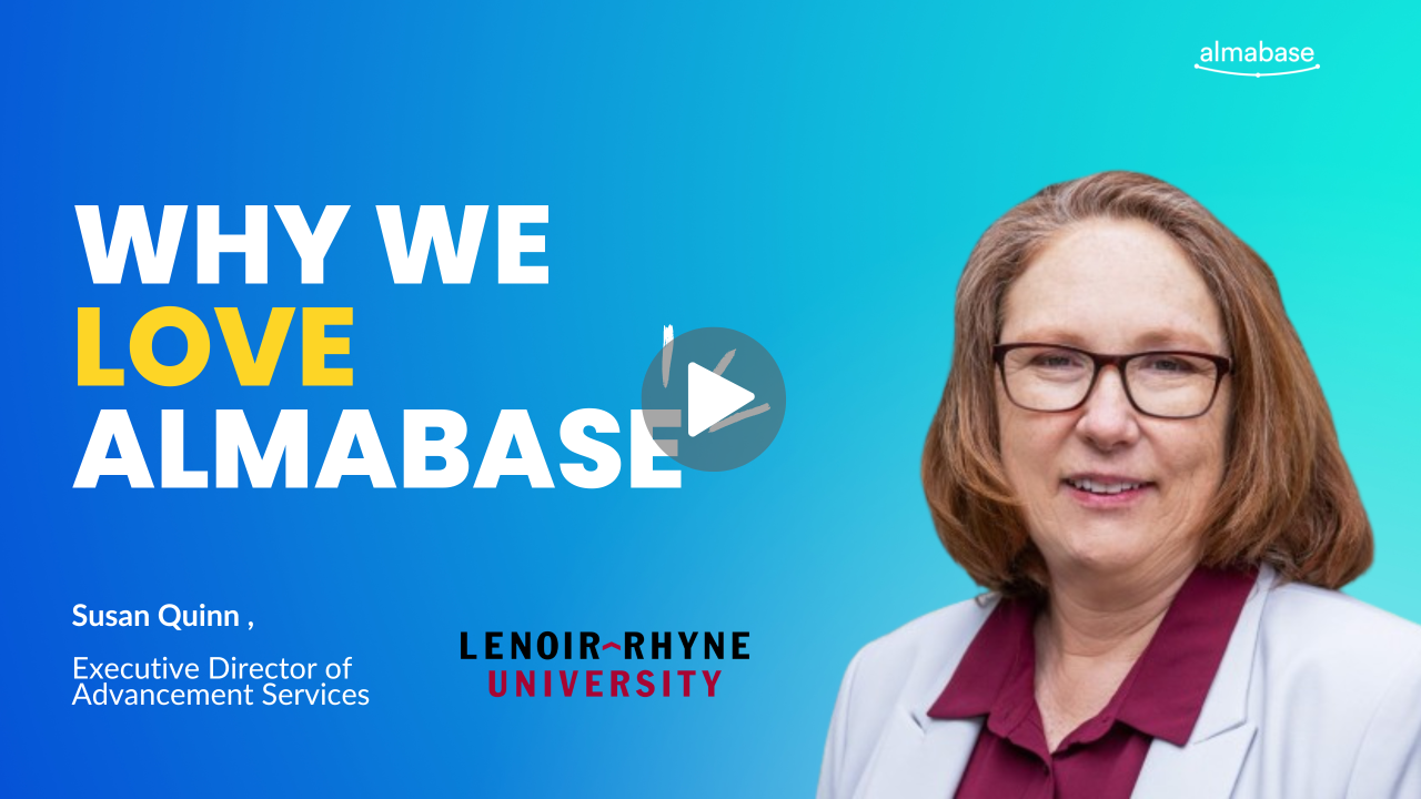 Why Susan Quinn from Lenoir-Rhyne University loves Almabase