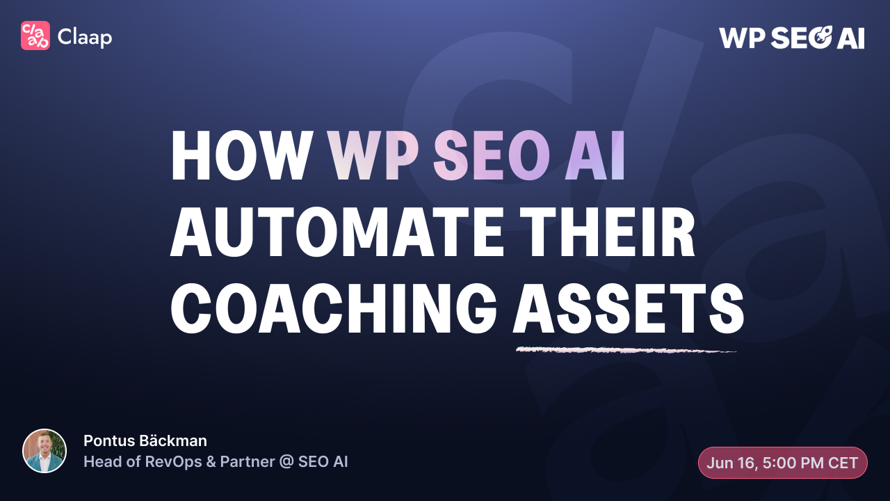 How WP SEO AI turns every call into coaching assets with Claap + n8n